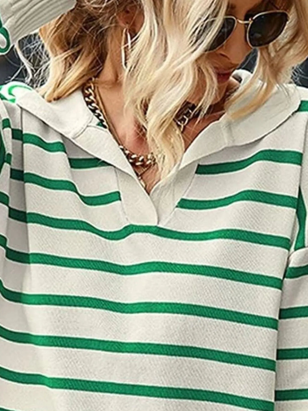 Ribbed Hem Long Sleeve Striped Sweater (6)