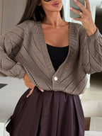 Openwork Long Sleeve Cardigan (2)