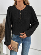 Half Button Long Sleeve Top (5)