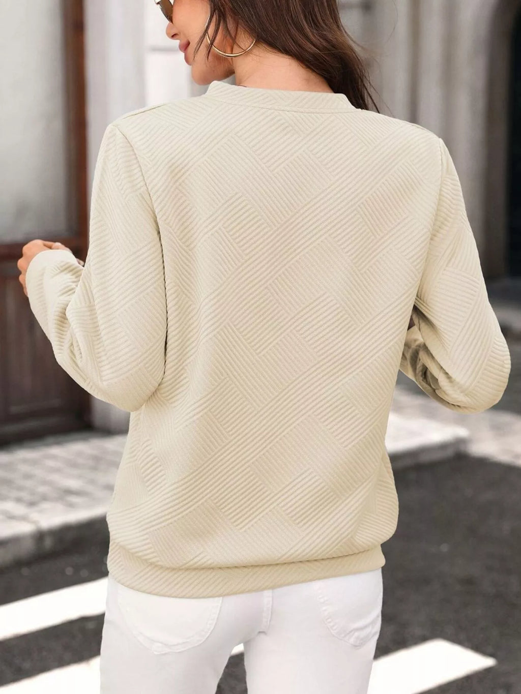 Textured Quarter-zip Sweatshirt (12)