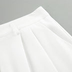 White High-waist Trousers Loose Casual Pants photo 6