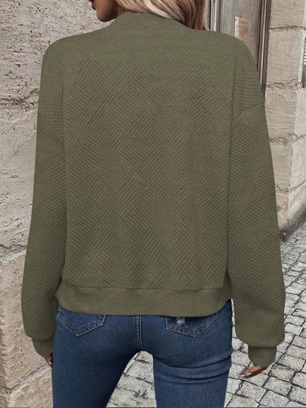 Zip-up Textured Long Sleeve Jacket (27)