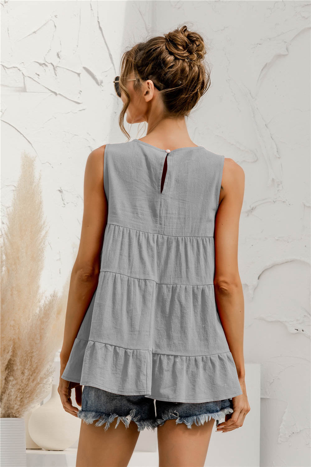 Round Neck Tiered Tank (2)