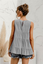 Round Neck Tiered Tank (2)