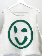 Smiley Round Neck Sweater Vest (6)