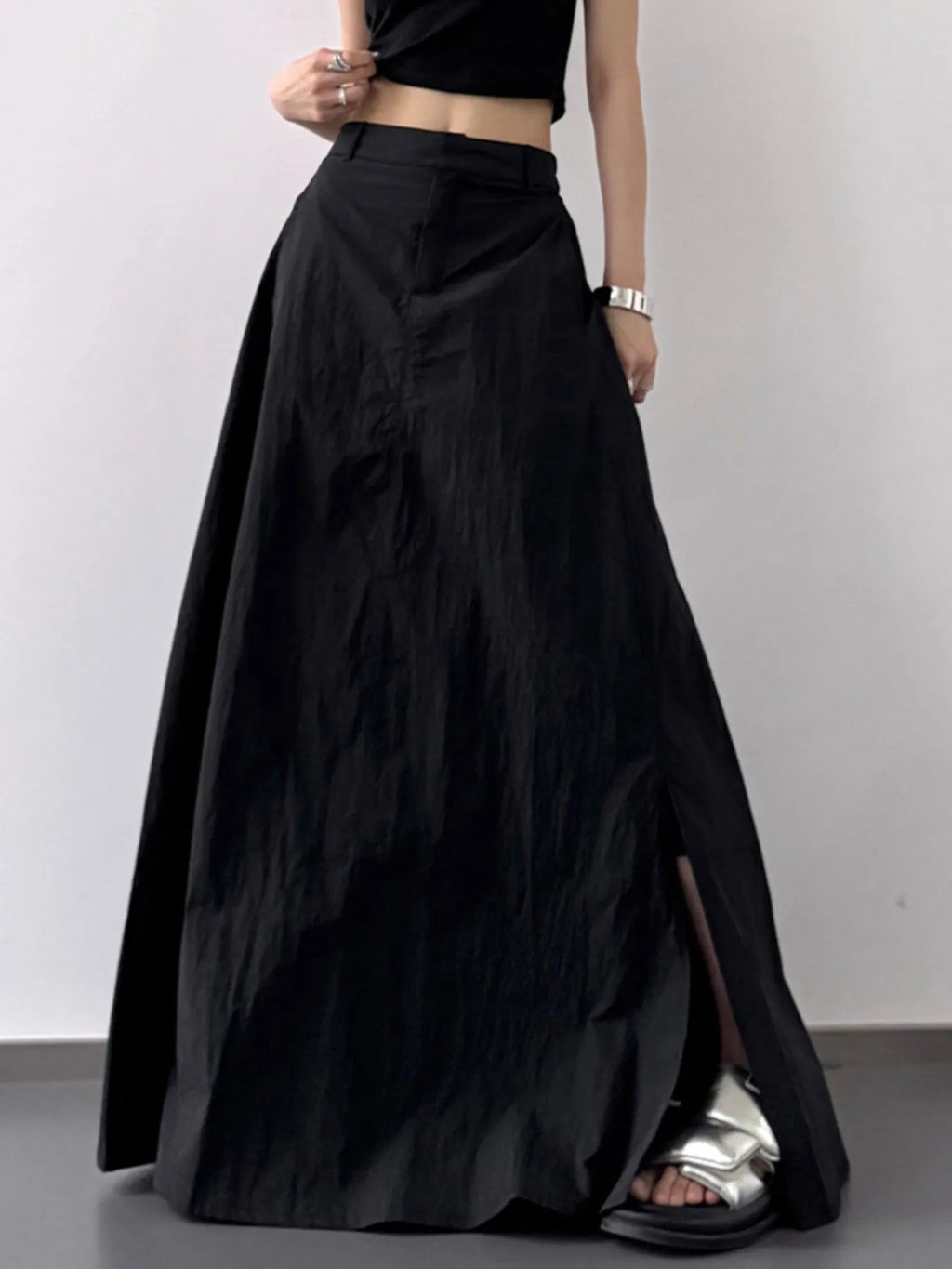 High Waist Slit Maxi Skirt (8)