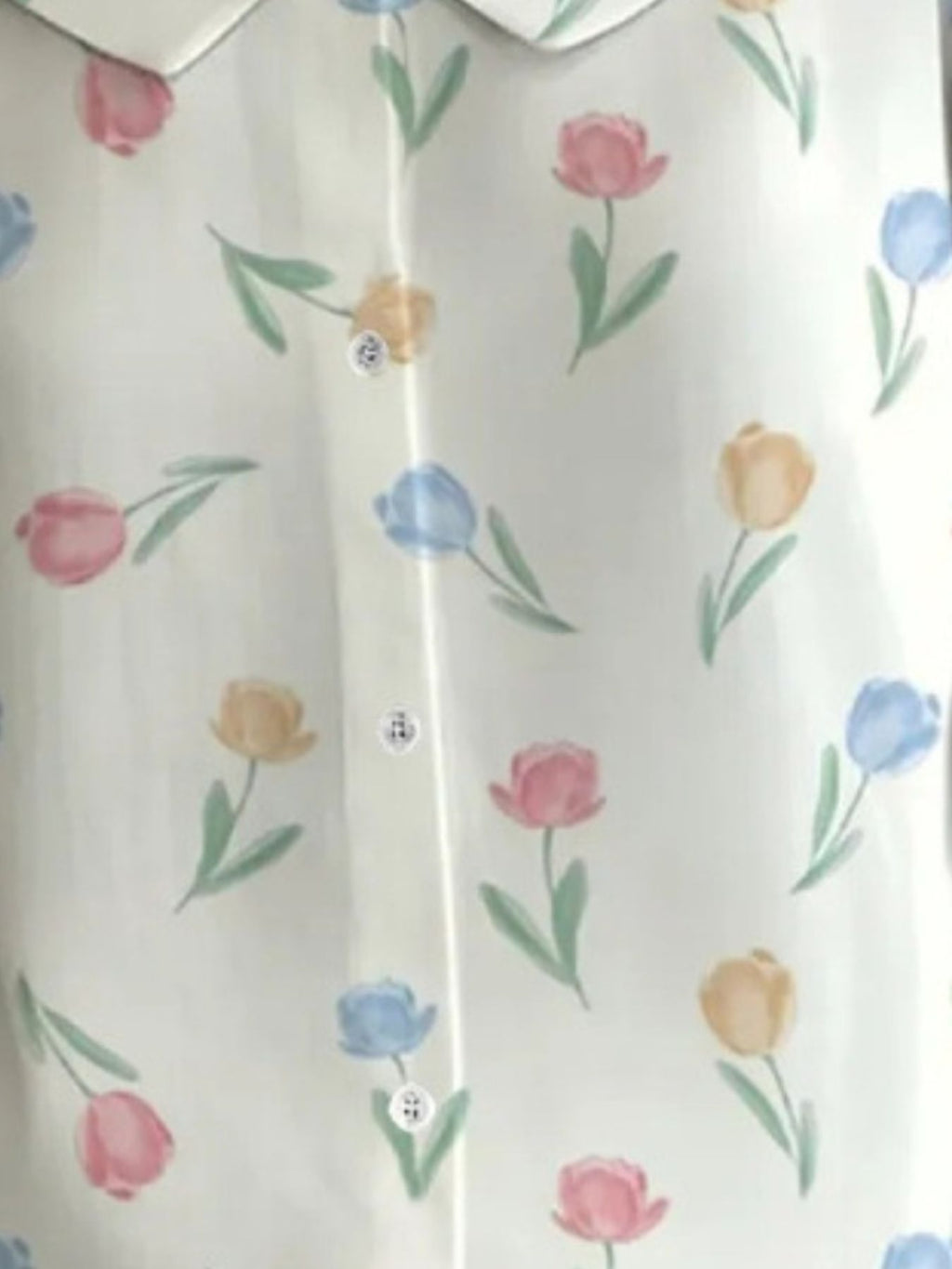 Floral Print Peter Pan Collar Shirt (6)
