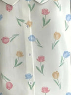 Floral Print Peter Pan Collar Shirt (6)