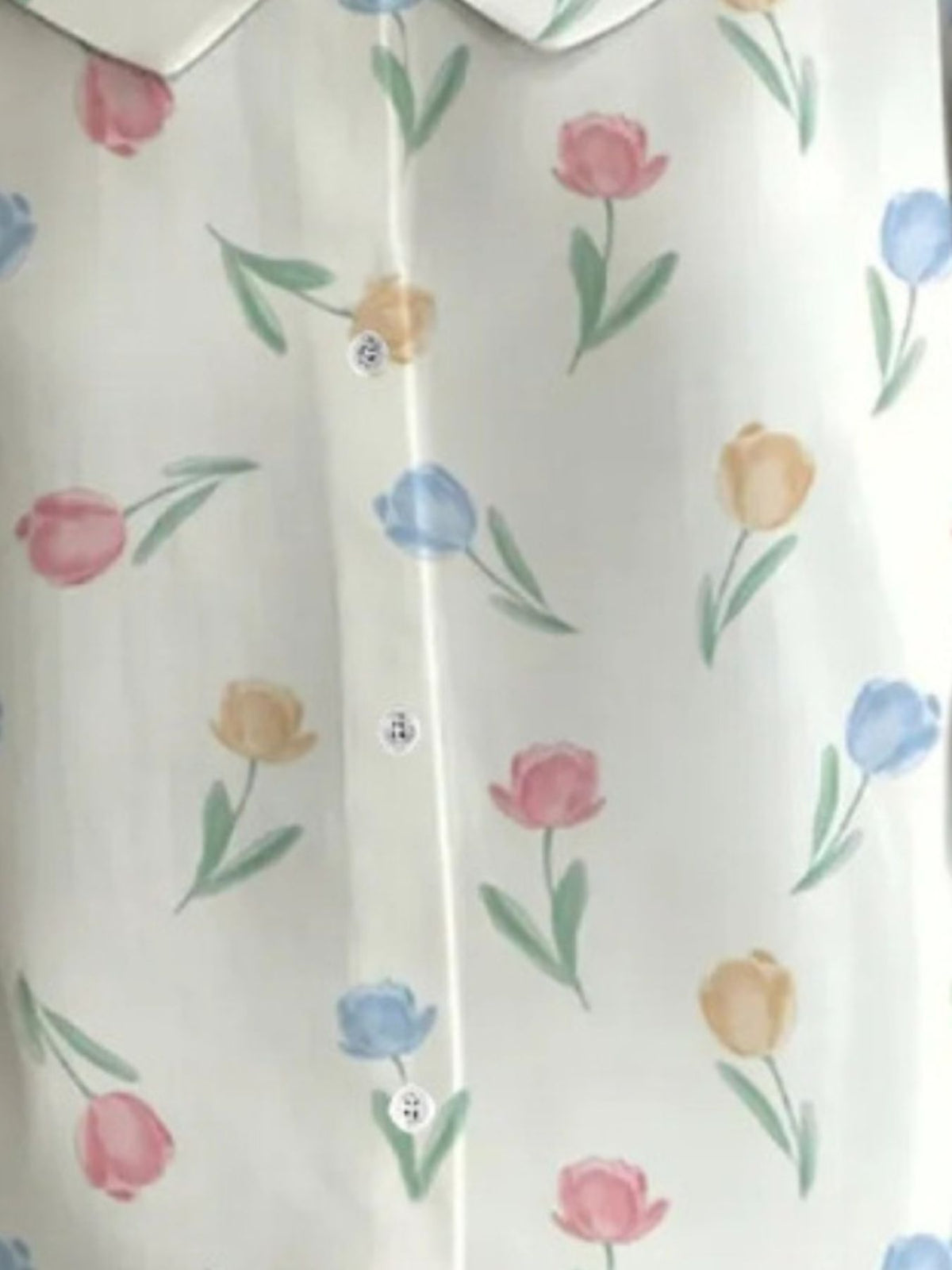 Floral Print Peter Pan Collar Shirt (6)