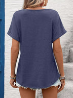 Lace Trim Short Sleeve T-shirt (20)