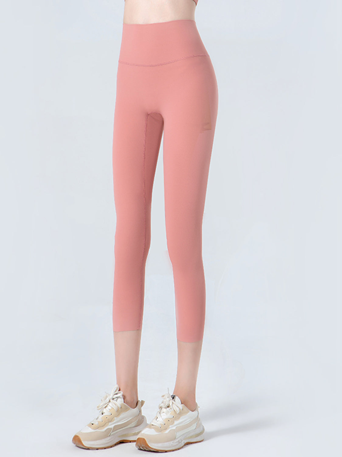 Wide Waistband Cropped Sports Leggings (2)
