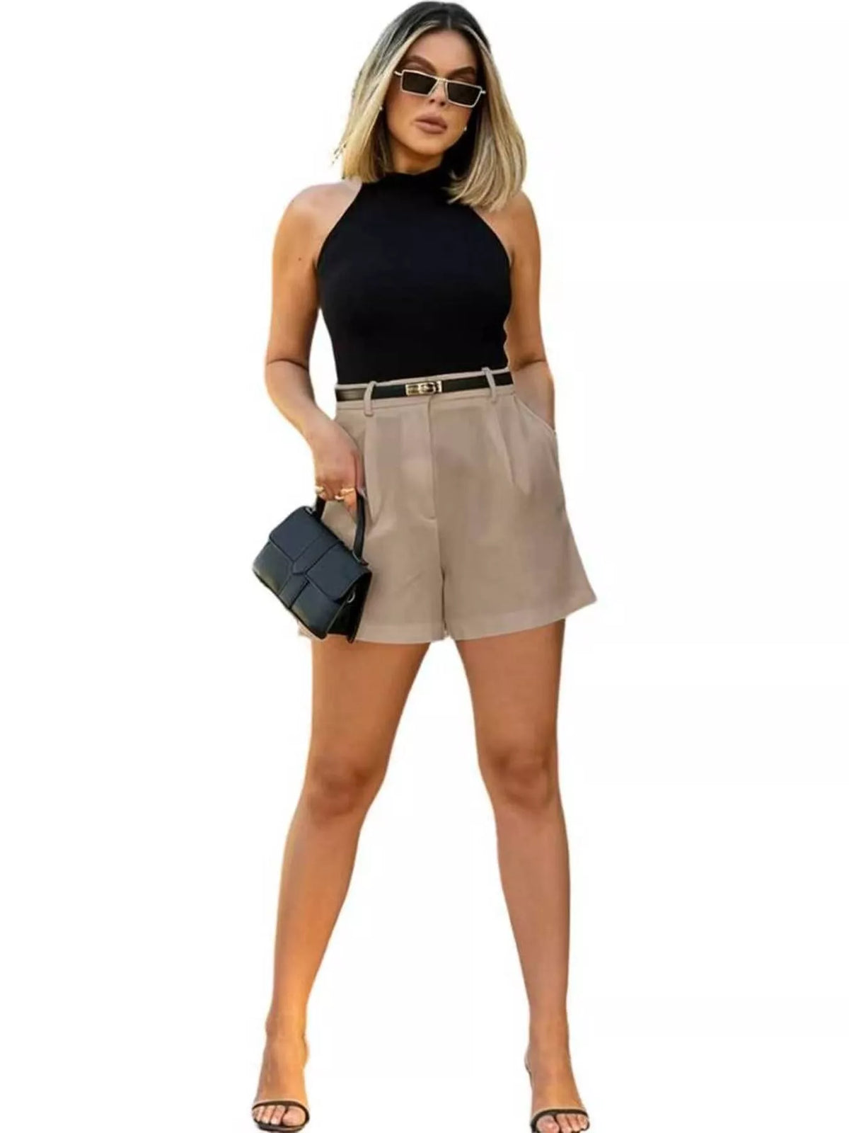 High-waisted Pleated Shorts (17)