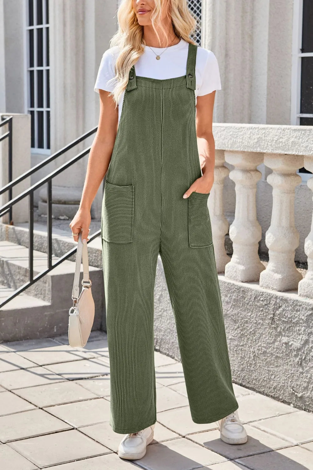 Square Neck Wide Strap Overalls Pockets (10)