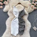 Contrast Panel Chic Slip Dress photo 2