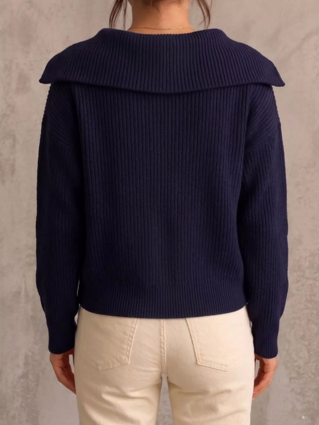 Zip Up Dropped Shoulder Cardigan (18)