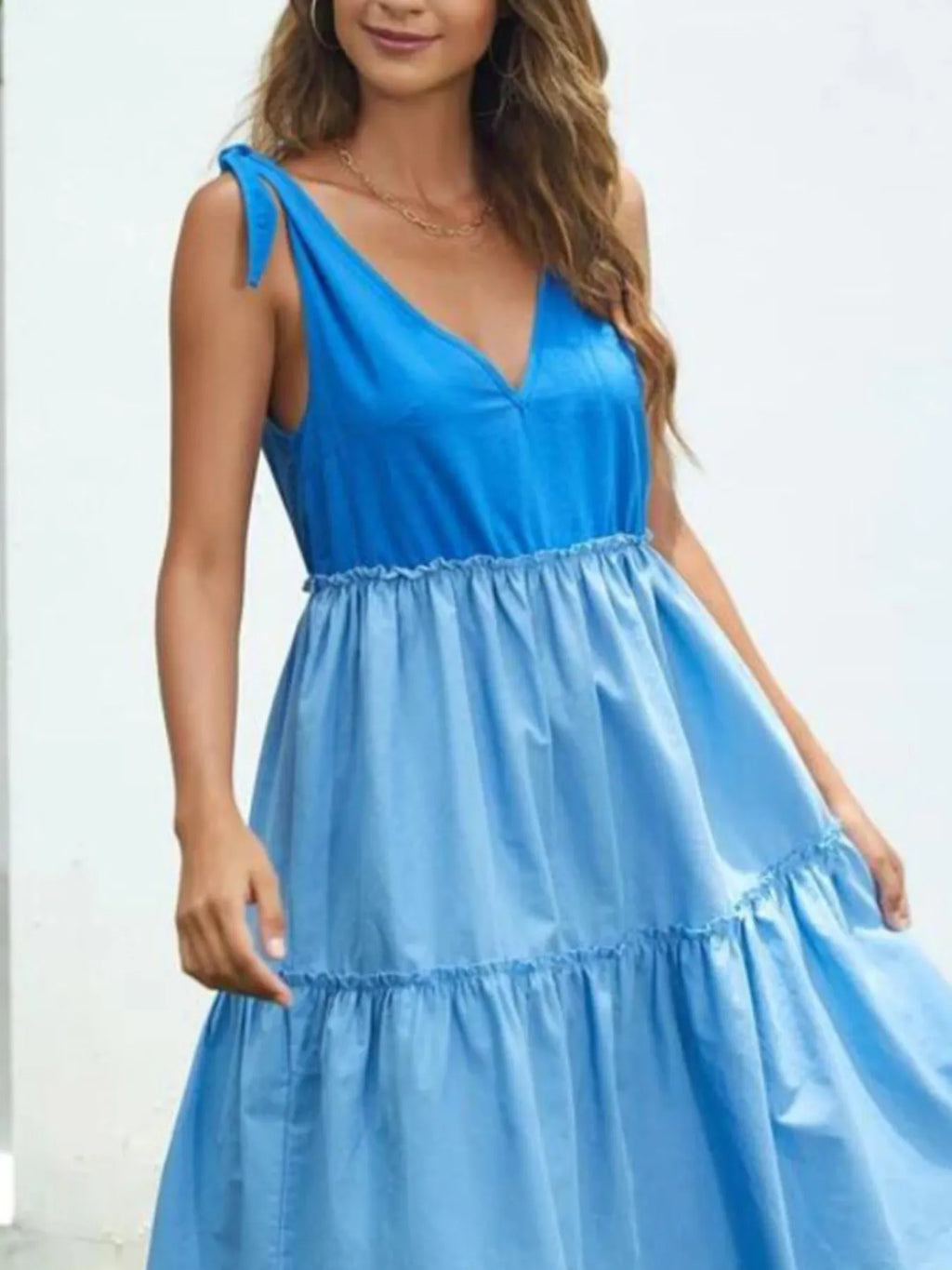 Colorblock Tiered Midi Tank Dress (8)