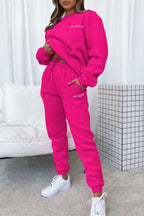 Round Neck Sweatshirt Joggers Set (29)