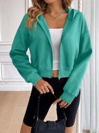 Zip Up Dropped Shoulder Hooded Jacket (17)