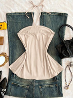 Embellished Front Halter Neck Cami (5)
