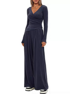 Casual Long Sleeve Top Pants Two-piece Set (15)