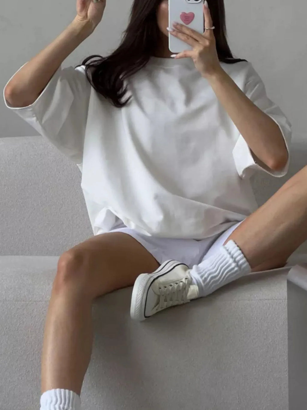 Round Neck Half Sleeve Oversized T-shirt (13)