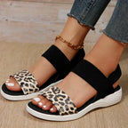 Pu Leather Open Toe Low Heel Sandals (15)