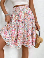 Floral Print Midi Skirt (9)