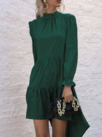 High-low Flounce Sleeve Dress (15)