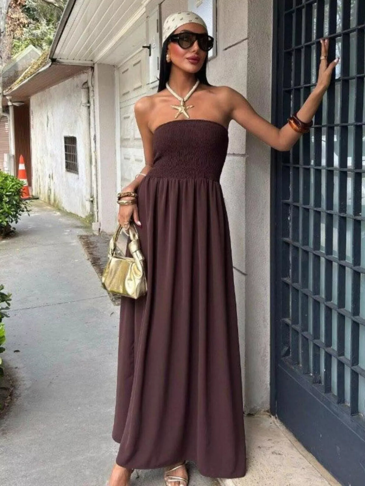 Strapless Smocked Maxi Dress (8)