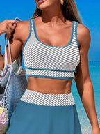 Scoop Neck Top Skort Swim Set (30)