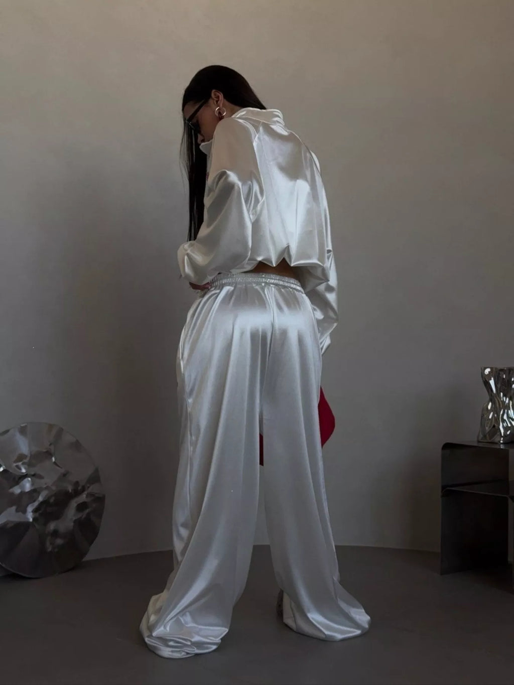Zip Up Raglan Sleeve Jacket Pants Set (24)