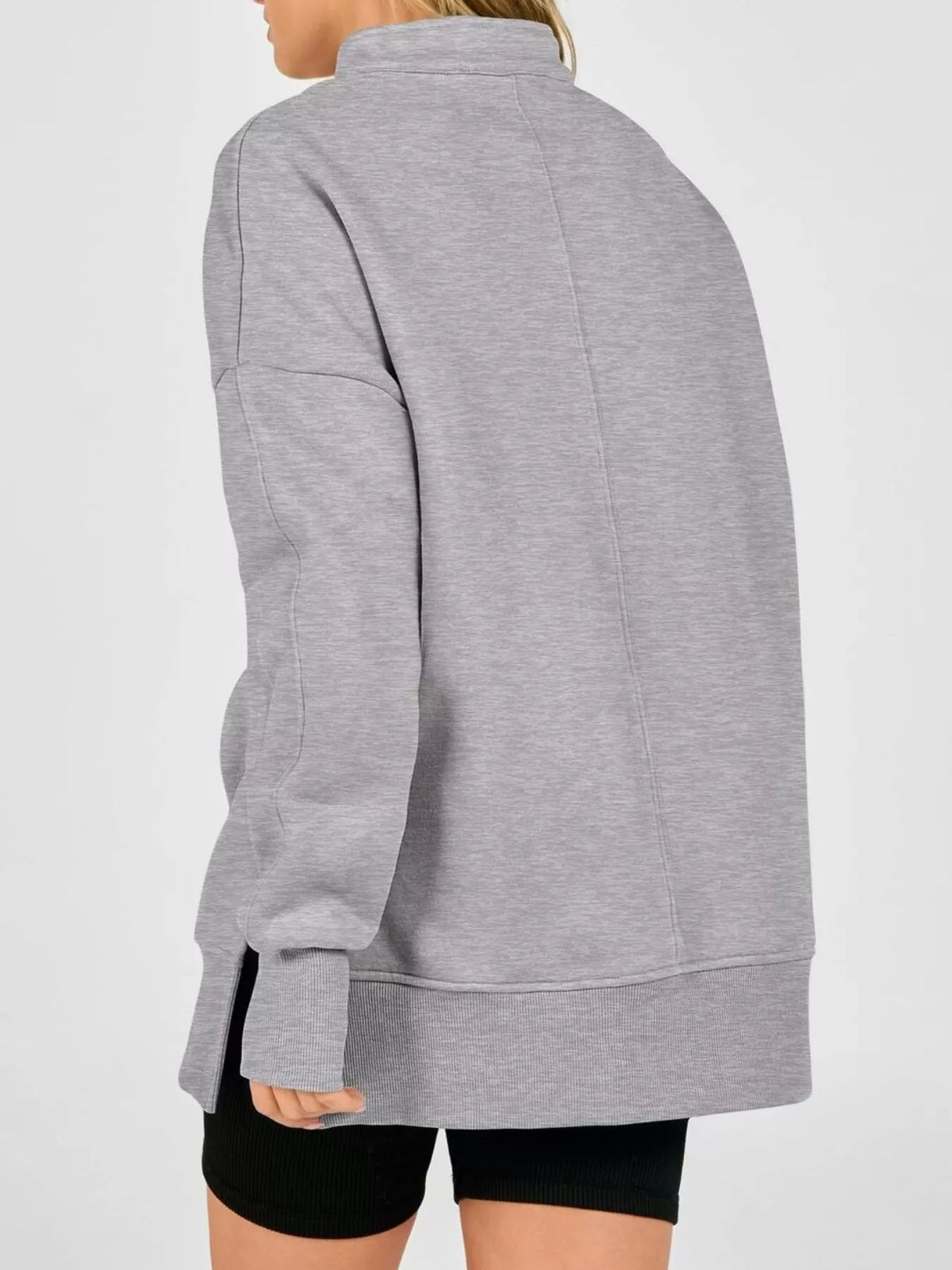 Quarter-zip Dropped Shoulder Sweatshirt (14)