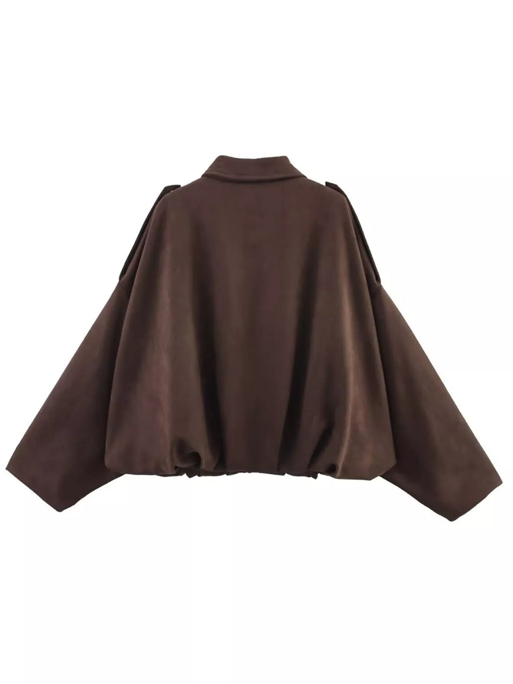 Collared Neck Dropped Shoulder Jacket (16)