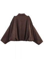 Collared Neck Dropped Shoulder Jacket (16)