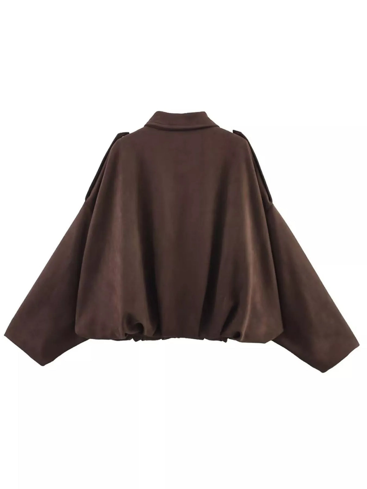 Collared Neck Dropped Shoulder Jacket (16)