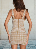 Rhinestone Embellished Bodycon Mini Dress (8)