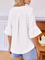 Ruffled Flounce Sleeve Blouse (7)