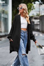 Open Front Dropped Shoulder Longline Cardigan (7)