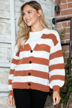 Striped Button Up Long Sleeve Sweater (6)