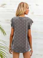 Round Neck Butterfly Sleeve Top (19)
