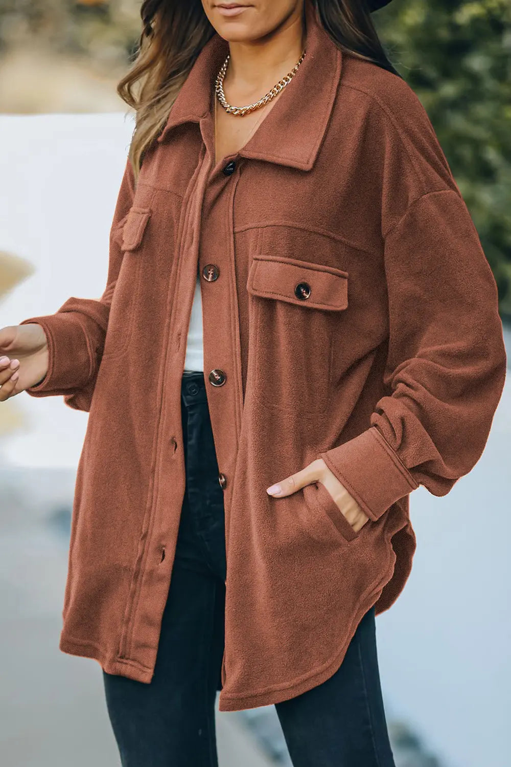 Button Up Collared Neck Long Sleeve Jacket (23)