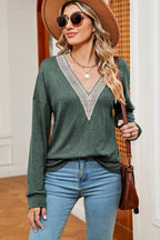 V-neck Dropped Shoulder T-shirt (7)