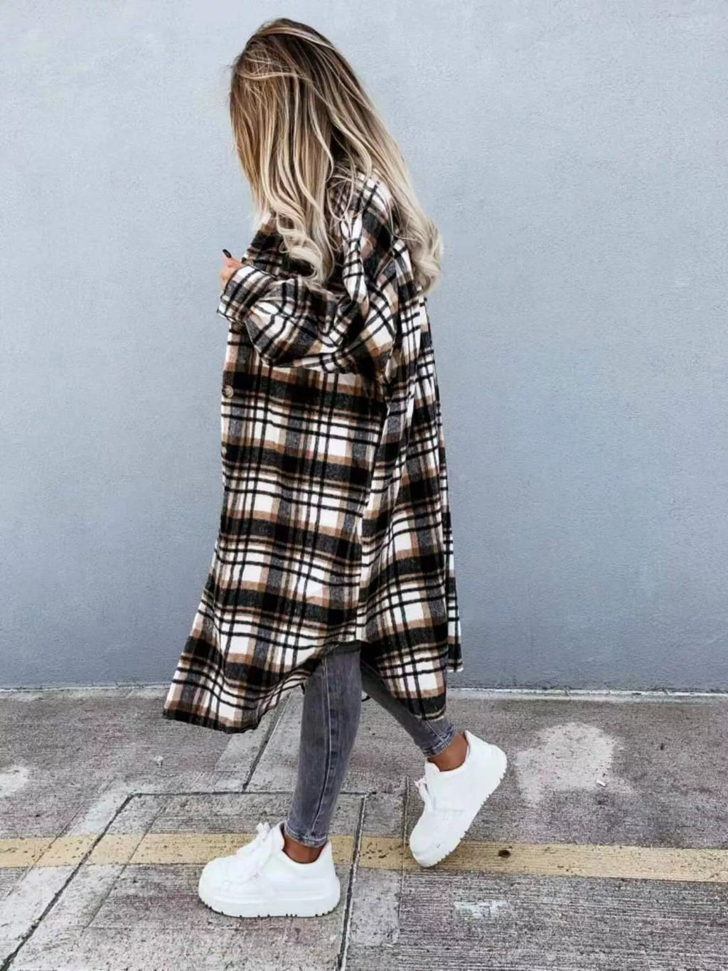 Plaid Button Up Longline Shacket (16)