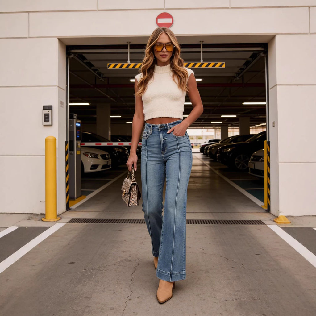 Mid-rise Bootcut Jeans photo 5
