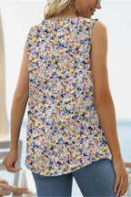 Printed Square Neck Curved Hem Tank (2)