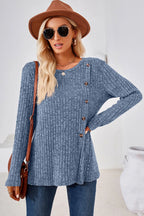 Round Neck Long Sleeve T-shirt (2)