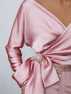 Surplice Long Sleeve Blouse (3)