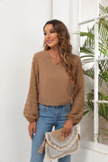 Swiss Dot Balloon Sleeve Blouse (4)