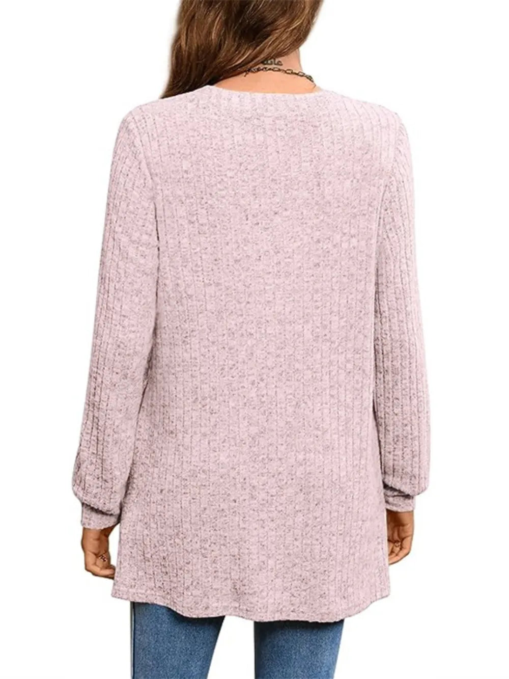 Ribbed Notched Long Sleeve T-shirt (17)