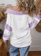 Block Striped Johnny Collar Sweatshirt (12)